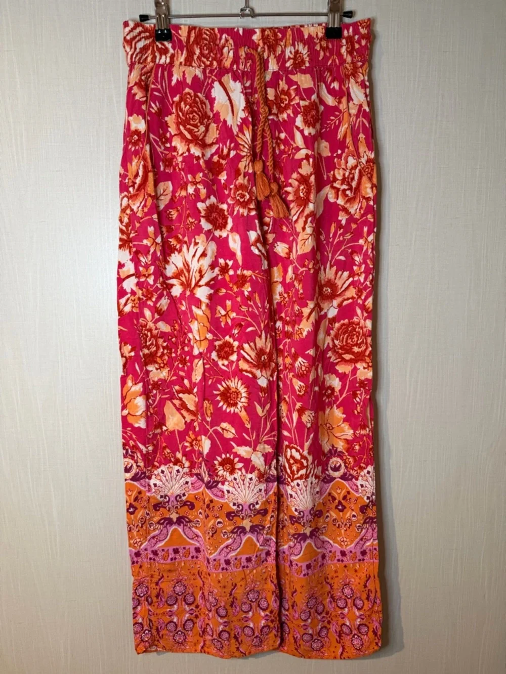 Anthropologie Kari Boho Floral Wide-Leg Wovne‎ Pajama Pants Small